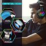 FREE EXPRESS SHIPPING Headset Stereo Surround Sound Gaming Headphones with Breathing RGB Light & Adjustable Mic for PS4 PS5 PC Xbox One Laptop Mac Image 5