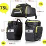 Bike Pannier Bag Set for Bicycle Cargo Rack Saddle Bag Laptop Pannier Rack Bicycle Professional Cycling Accessories 3 in 1-Black Image 8