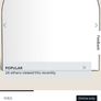 M&S Milan black arch metal mirror Image 3
