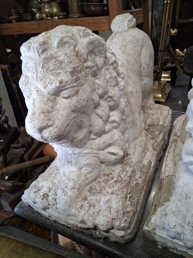 Large Pair cast stone Garden Lions