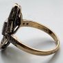 Gold Ring sapphire diamond Art Deco Antique Image 6