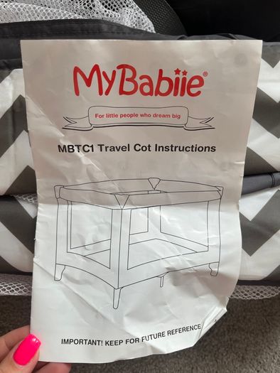 Large Travel Cot 120cm by 60cm