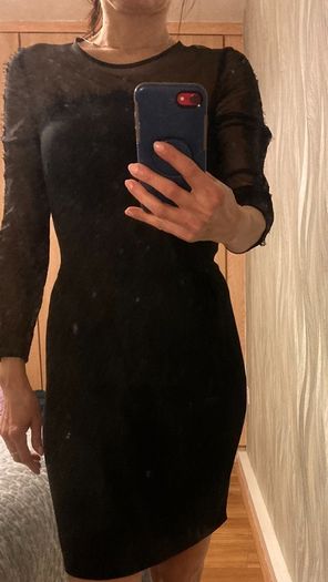 Sandro black dress size 2 - uk 10. Great cond
