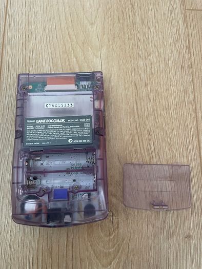 Nintendo Gameboy Color Clear Purple CGB-001 + Flash Card 4GB