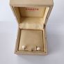 18k / ct Gold Earrings with Natural Pearls and Diamond Image 4