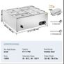 food heater 6- pan plate container food heater 1.5kw electric desktop steam table stainless steel large capacity buffet  Commercial Food Warmer Image 2