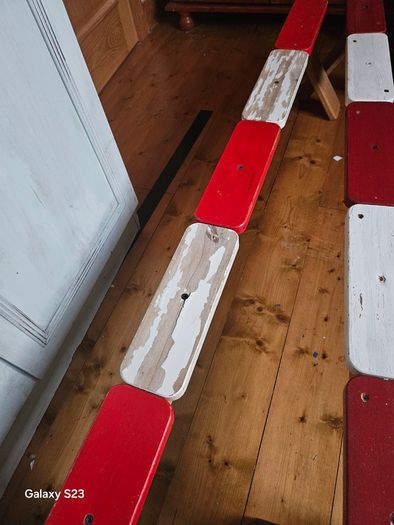 Wooden gymnastics beam