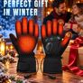 USB Heated Gloves for Men Women with Touch Screen & 3 Levels Temperature USB Heated Gloves Waterproof & Non-Slip Heating Glove Winter Full Finger Hand Warmer Gloves for Skiing Hunting Cycling Hiking Image 4