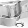 Wash Basin with Faucet Hole 48x37x13.5 cm Ceramic Silver Image 6