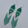Turquoise Mermaid earrings, silver ear hook Image 8