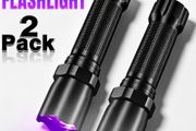 2pcs UV rechargeable torch in box w/cable