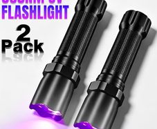 2pcs UV rechargeable torch in box w/cable