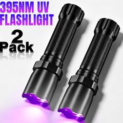 2pcs UV rechargeable torch in box w/cable