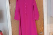 Cerise Pink Shirt Dress With A Selt Tie Belt.  S. 12. New.