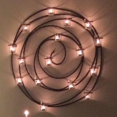 Wall candle holder