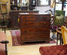 Victorian Flame Mahogany Chest of Drawers