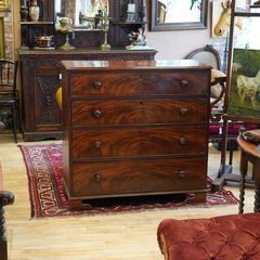Victorian Flame Mahogany Chest of Drawers