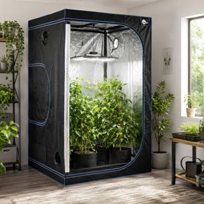 Indoor Grow Tent 120 x 120 x 200 cm Hydroponic Grow Room Plant Growing Tent Reflective Mylar Greenhouse