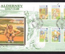 2001 Alderney 30th Anniversary of Alderney Golf Club Commemorative Stamps Benham  First Day Cover (FDC)