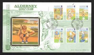 2001 Alderney 30th Anniversary of Alderney Golf Club Commemorative Stamps Benham  First Day Cover (FDC)