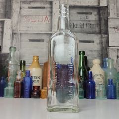 259 - Vintage Clear Glass Cork Distilleries Company Dry Gin Biggest Size Decorative Collectible Bottle