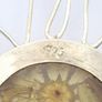 Vintage 925 Sterling Silver Real Flowers Sun Brooch Image 5