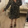 plus size zebra wrap dress Image 3