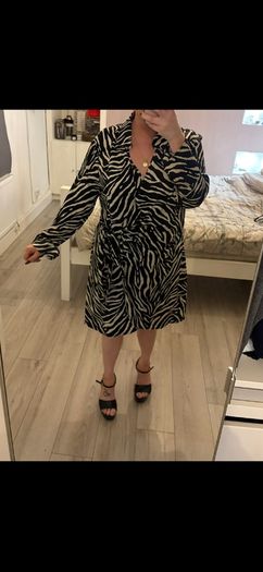 plus size zebra wrap dress