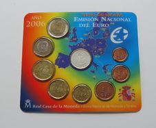 Spain euro coin set + Silver Christopher Columbus mint token 2006