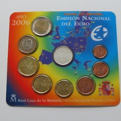 Spain euro coin set + Silver Christopher Columbus mint token 2006