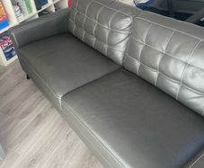 Faux leather sofa