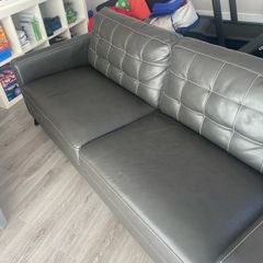 Faux leather sofa