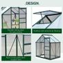 Polycarbonate 6.2 ft W x 4.3 ft Greenhouse Image 9