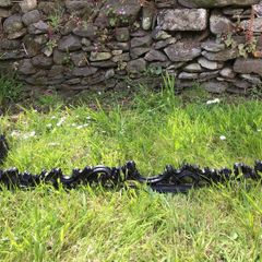 Antique cast iron fender