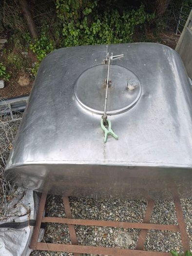 stainless-steel milk transport tank