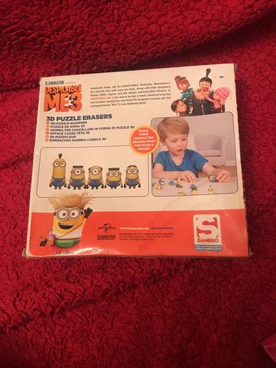 Brand new despicable me erasers 5 pack