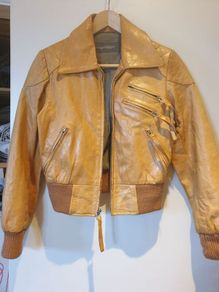 70s / 80s vintage leather jacket (extra small)