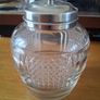 large Sterling silver mount jam jar Birmingham 1945 Image 4