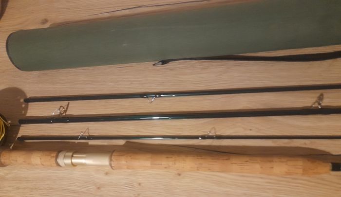 Vision GT4 double handed fly rod 13 foot 8 -9 weight with vision koma reel and cortland line