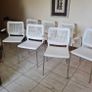 7 x white canteen/cafe chairs Image 2
