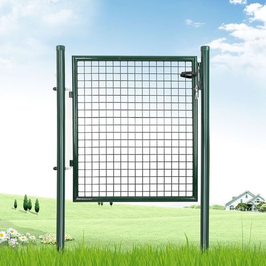 Garden gate High-quality steel galvanized and powder-coated in green