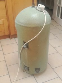 Copper cylinder with immersion