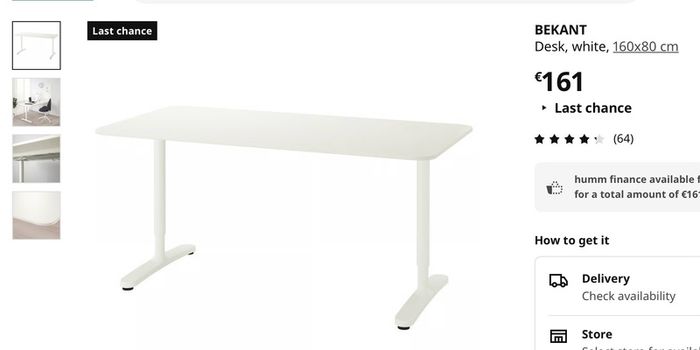 Ikea Bekant office desk