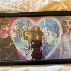 Frozen Framed Puzzle / Black Photo Frame