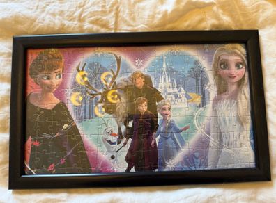 Frozen Framed Puzzle / Black Photo Frame