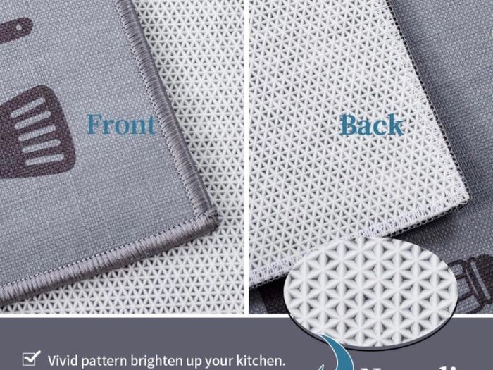 2 Pcs Non-slip Kitchen Mats and Rugs Washable Rubber Backing Doormat Runner Microfiber Rug Set (MULTIPLE DESIGNS, SEE PHOTOS)