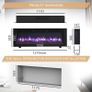 SALE FlameKo Wilton 50''/127cm 3 in 1 Electric Fireplace, Freestanding, Wall Mounted, Recessed, 9 Colour Flame Effect, Media Wall Compatible, 900W - 1800W Heater, Remote Control, Black Image 7
