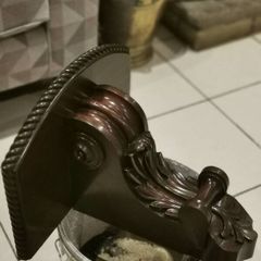 Hand carved solid wood sconce