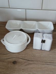 4 Piece White Kitchen Set