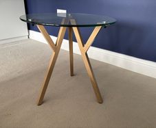 Side table - round / glass